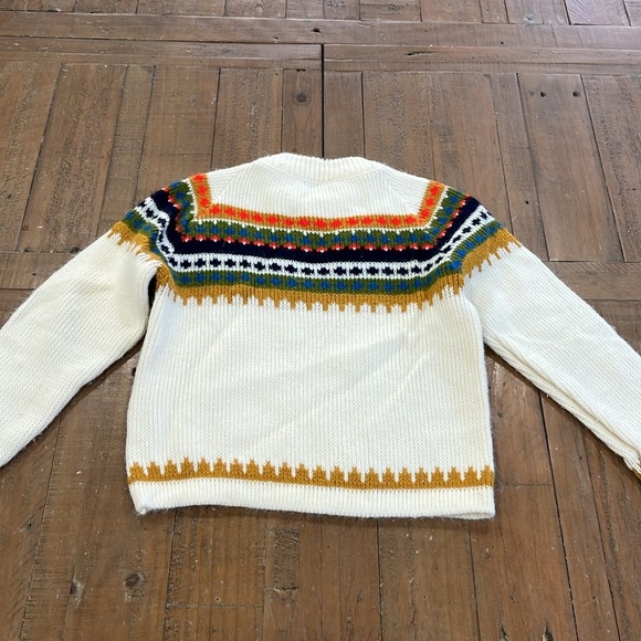 Handmade retro pattern knit crewneck sweater - Picture 3 of 5